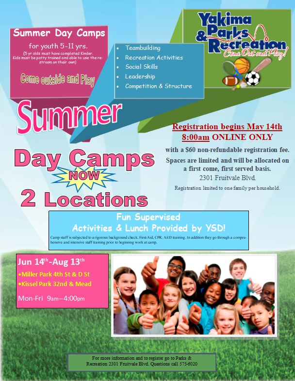 Summer Day Camps Yakima Parks And Recreation