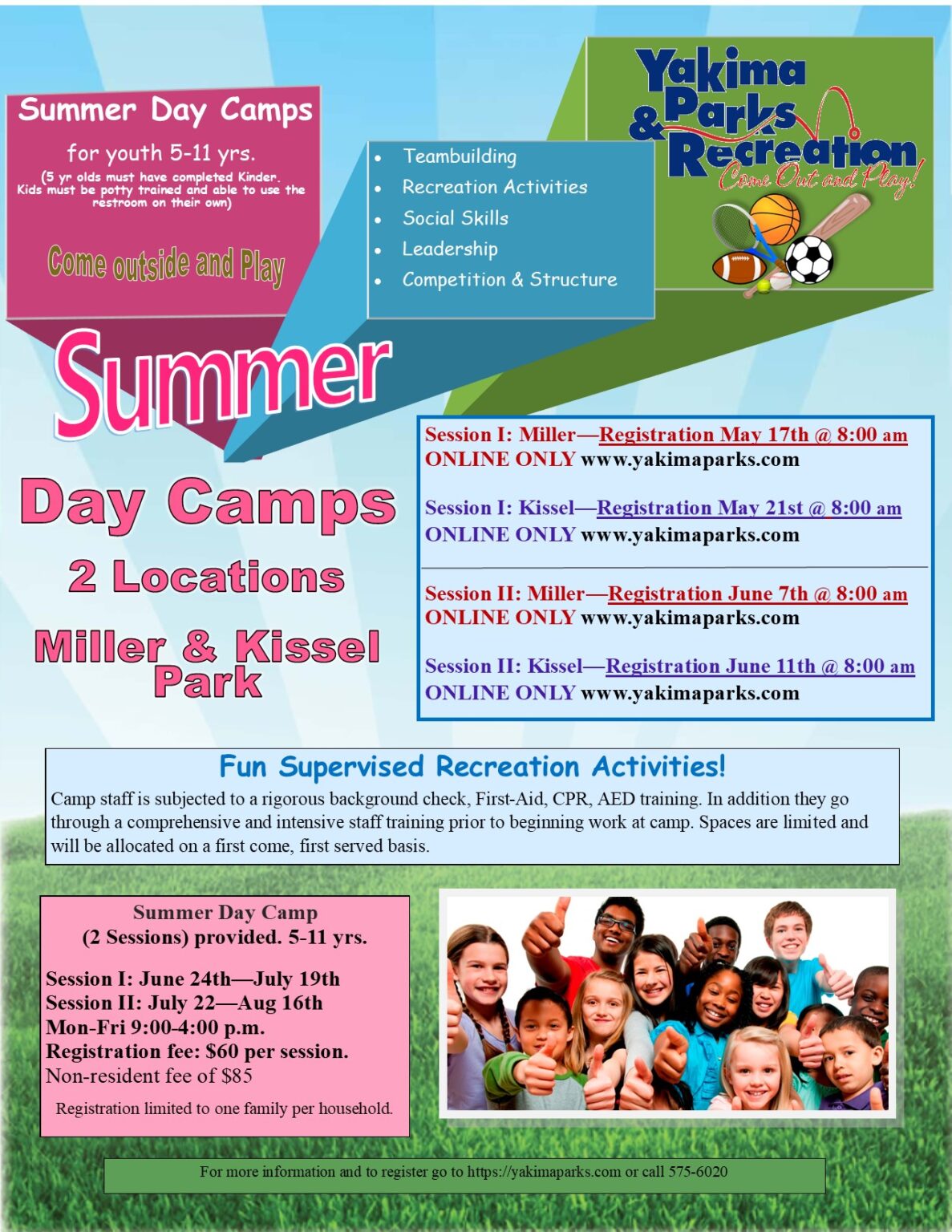 Youth Day Camps | Yakima Parks and Recreation