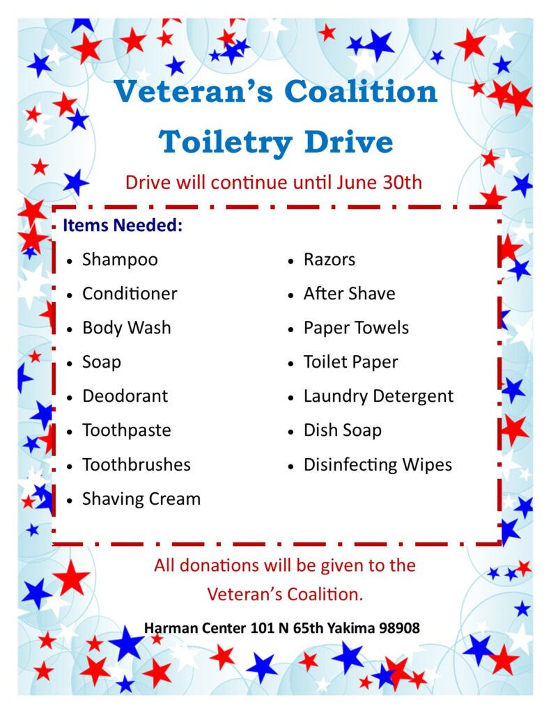 2026 Veterans Toiletry Drive Flyer